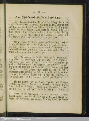 Aus Eisele's und Beisele's Tagebüchern