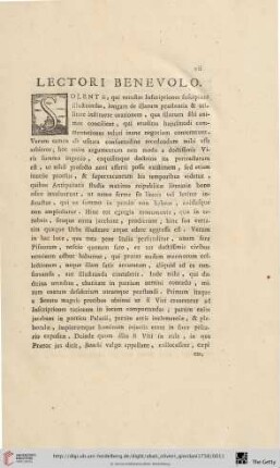 Lectori benevolo