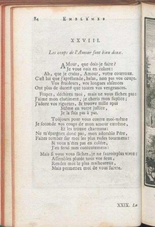 XXVIII. Les coups de l'Amour sont bien doux.