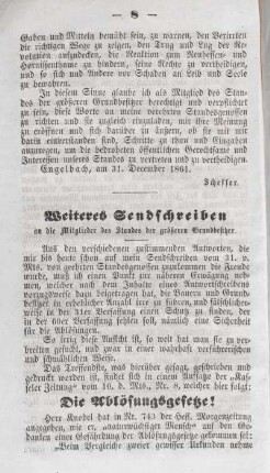 Die Ablösungsgesetze!
