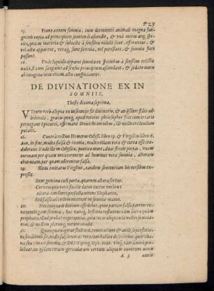 De Divinatione Ex In Somniis. Thesis decima septima.
