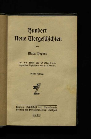 Hundert neue Tiergeschichten