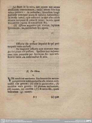 II. De Motu.