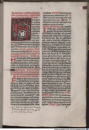 Missale Pataviense : Mit dem Mandat von Christoph von Schachner, Bischof von Passau, Passau 7. 5. 1498. Titelholzschnitt von Hans Burgkmair