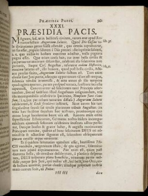 XXXI. Præsidia Pacis – XXXII. Clypeus Regius