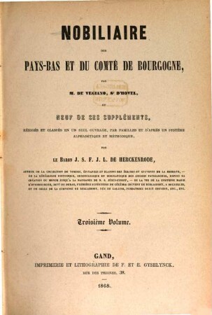 Nobiliaire des Pays-Bas et du comté de Bourgogne, 3