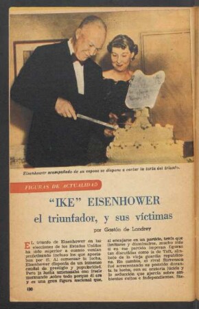 "Ike" Eisenhower, el triunfador y sus víctimas : Figuras de la actualidad