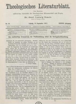 329-330 [Rezension] Bass, Ernst, Die Merkmale der israelitischen Prophetie nach der traditionellen Auffassung des Talmud