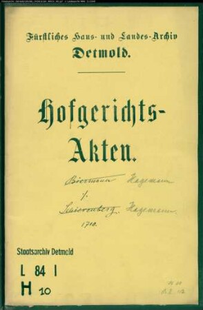 Hagemann, Hermann Henrich in Silixen gegen Henrich Hagemann in Silixen - Erbteilung