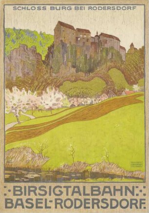 Schloss Burg bei Rodersdorf. Birsigtalbahn Basel-Rodersdorf