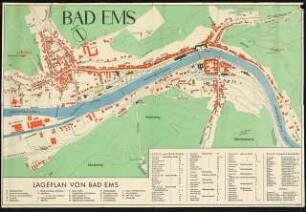 Kurgarten, Bad Ems: Lageplan von Bad Ems 1:5000