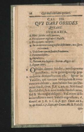 Cap. III. Qui Dari Obsides Queant.