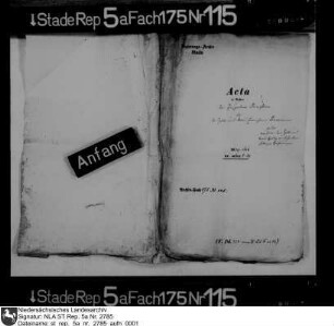 Klagesache des Lizentinspektors Martin Bengtson gegen den Zoll- und Akziseeinnehmer Johann Georg Beckmann im Amt Hagen und in Osterstade wegen rückständiger Zoll- und Akzisegelder sowie Rechnungen