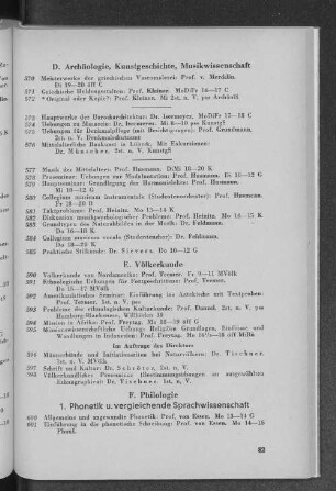 D. Archäologie, Kunstgeschichte, Musikwissenschaft