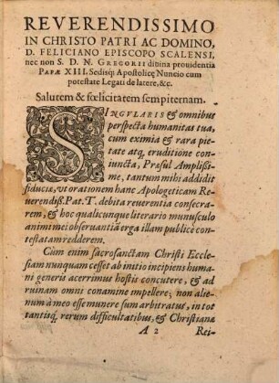 Oratio apologetica pro defensione professionis orthodoxae fidei iuxta decretum concilii Tridentini editae, de divinis, apostolicis et ecclesiasticis traditionibus ... adversus ... Martini Chemnitii errores, atque calumnias