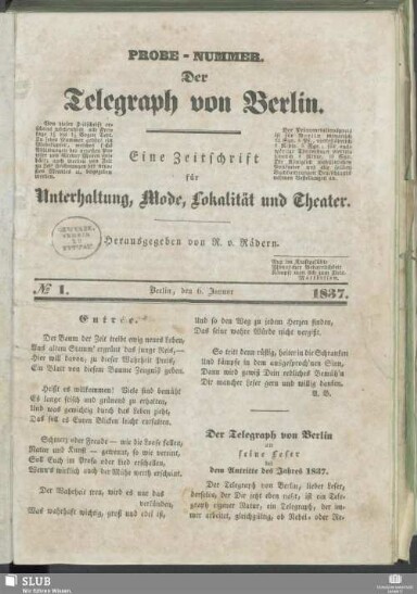Titelseite einer Zeitung
