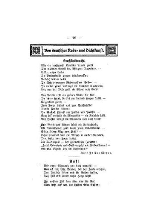 Von deutscher Rede- und Dichtkunst