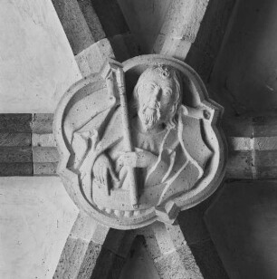 Schlußstein mit heiligem Thomas