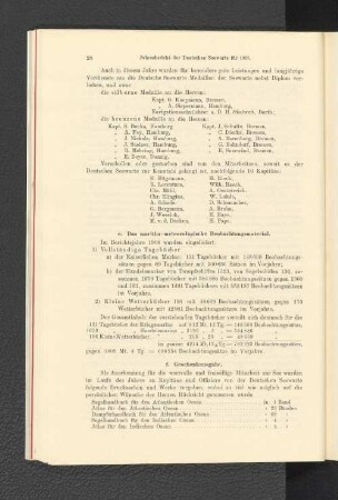 e. Das maritim-meteorologische Beobachtungsmaterial.