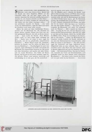48: Staude, Lehnstuhl und Kommode
