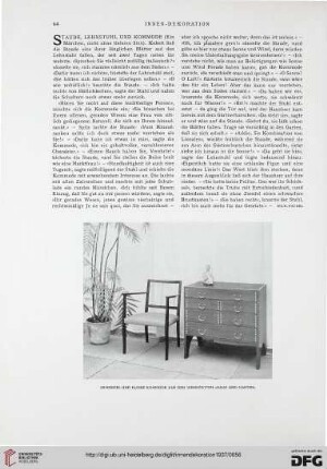 48: Staude, Lehnstuhl und Kommode