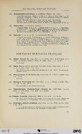 poétes et écrivains francais (Nr. 187-227)