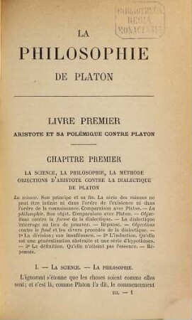 La philosophie de Platon : Ouvrage couronné par l'Académie des Sciences morales et politiques et par l'Académie Française, 3. Histoire du Platonisme et de ses rapports avec le christianisme