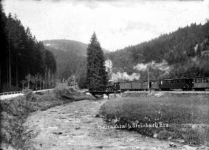 Schmalspurbahn Wolkenstein - Jöhstadt : Personenzug zwischen Steinbach und Schmalzgrube