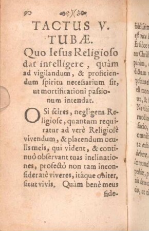 Tactus V. Tubae. 2quo Iesus Religioso dat intelligere, ...