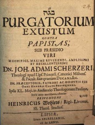 Purgatorium exustum contra papistas
