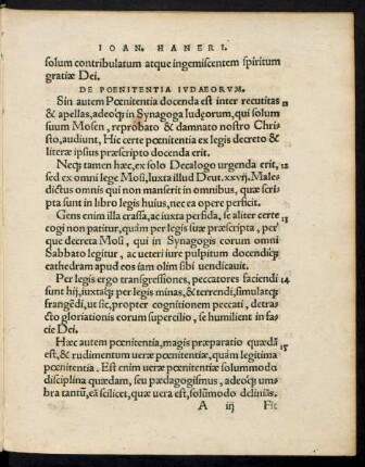 De Poenitentia Iudaeorum.