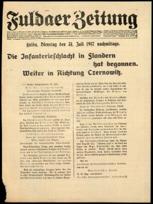 Ausgabe vom Dienstag, den 31. Juli 1917.