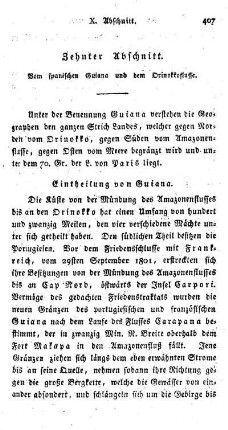 Eintheilung von Guiana.