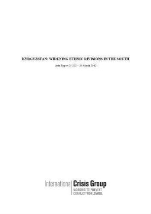 Kyrgyzstan : widening ethnic divisions in the south