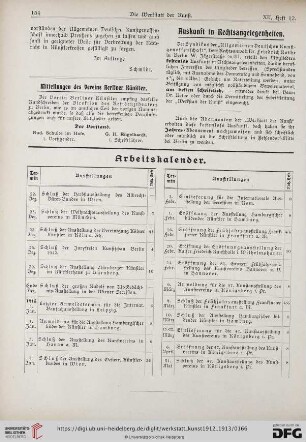 Arbeitskalender