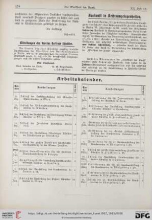 Arbeitskalender