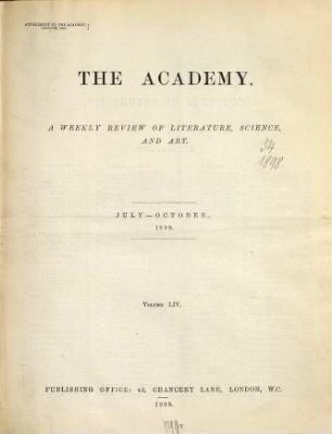 The academy. 54. 1898