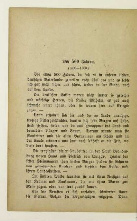 Vor 500 Jahren