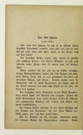 Vor 500 Jahren