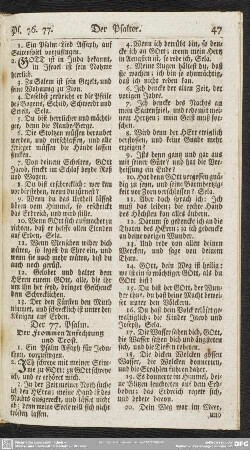 Der 77. Psalm. Der Frommen Anfechtung und Trost