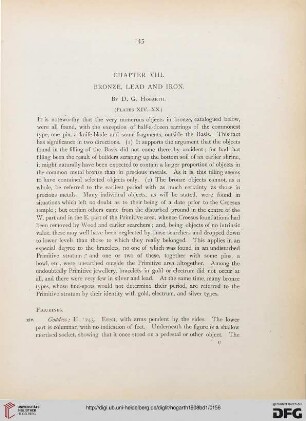 Chapter VIII: Bronze, lead and iron