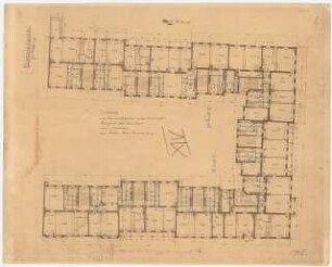 Siedlung Haeselerstraße, Berlin-Charlottenburg: Block 14, Haeselerstraße 17h-25c: Grundriss 4.OG 1:100