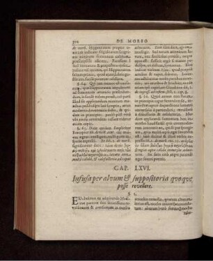 Cap. LXVI. Infusa per alvum & suppositoria quoque posse revellere