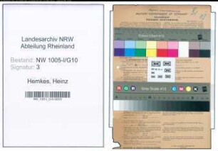 Entnazifizierung Heinz Hemkes , geb. 27.01.1920 (Verwaltungsangestellter)