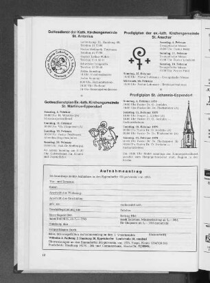 Predigtplan der ev.-luth. Kirchengemeinde St. Anschar