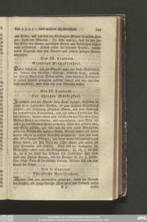 Des III. Capitels. Glaubens Beschaffenheit.
