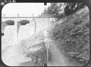 Neustadt/Harz. Talsperre Neustadt (1904-1905). Staumauer. Luftseite (Teilansicht)