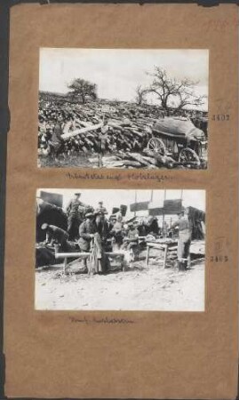 Erbeutetes engl. Holzlager