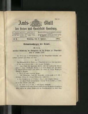 No. 3, 5. Januar 1904.