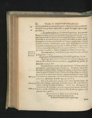 Dominica Septuagesimae.